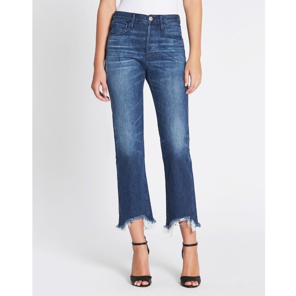 3x1 Shelter Austin Crop Jean Raku Wash Raw Hem 27